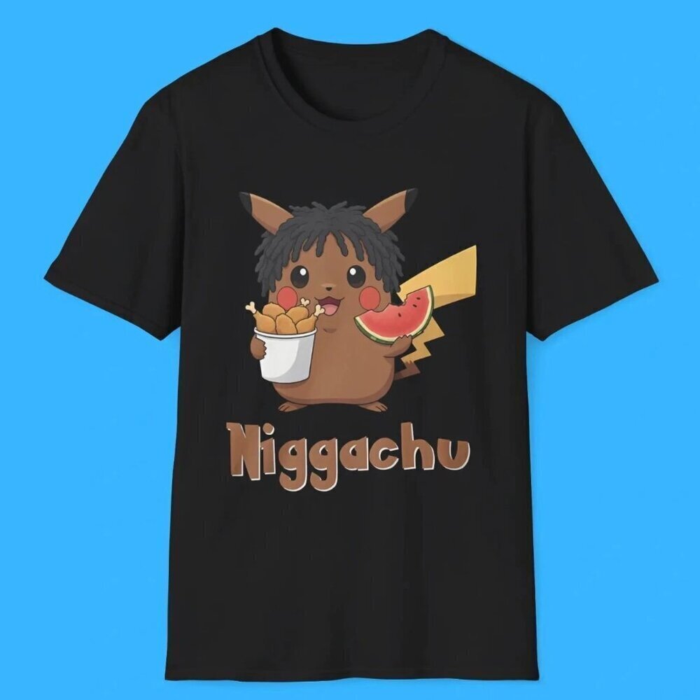 Niggachu T-Shirt - Funny Shirt - Gift .
